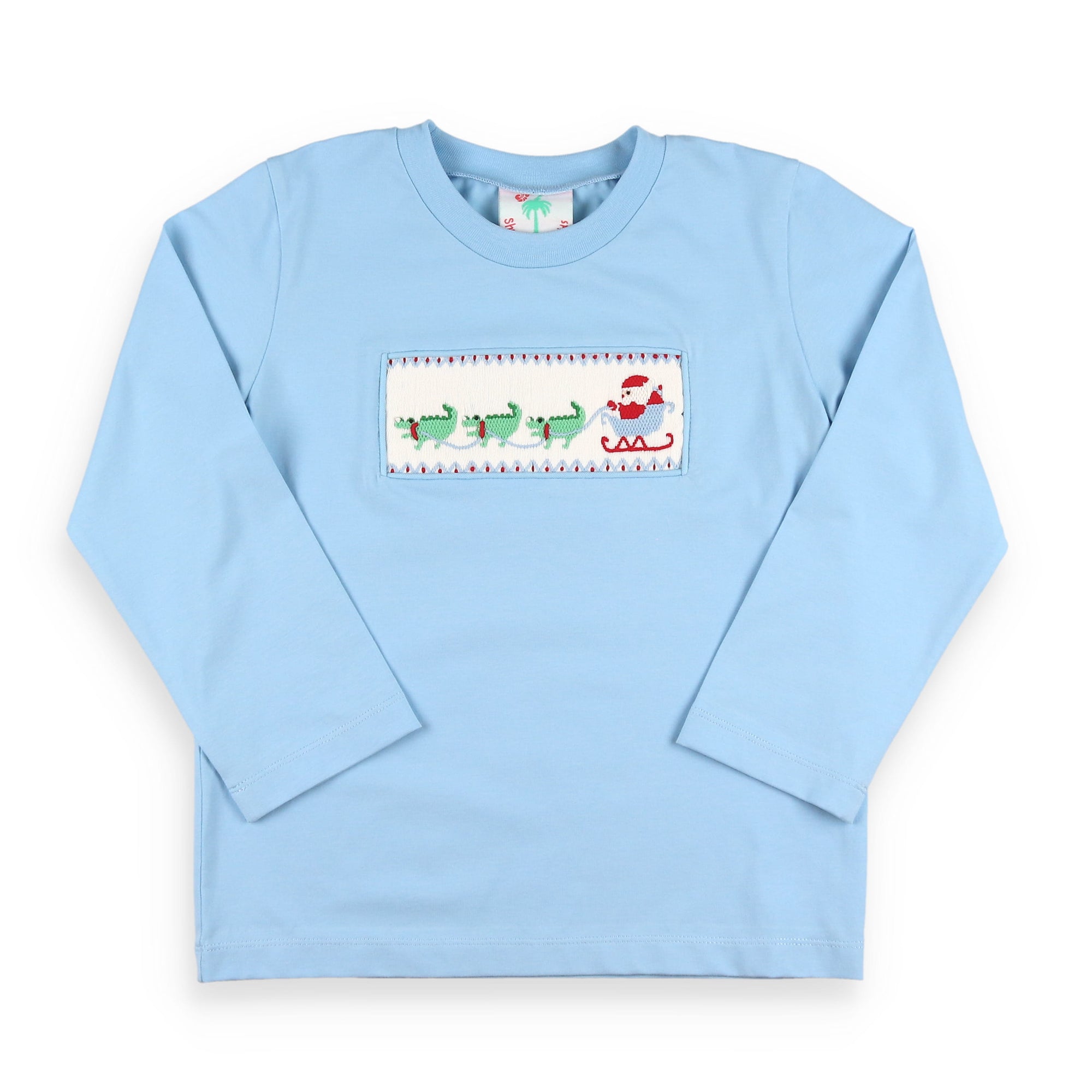 Santa Alligator Smocked Shirt