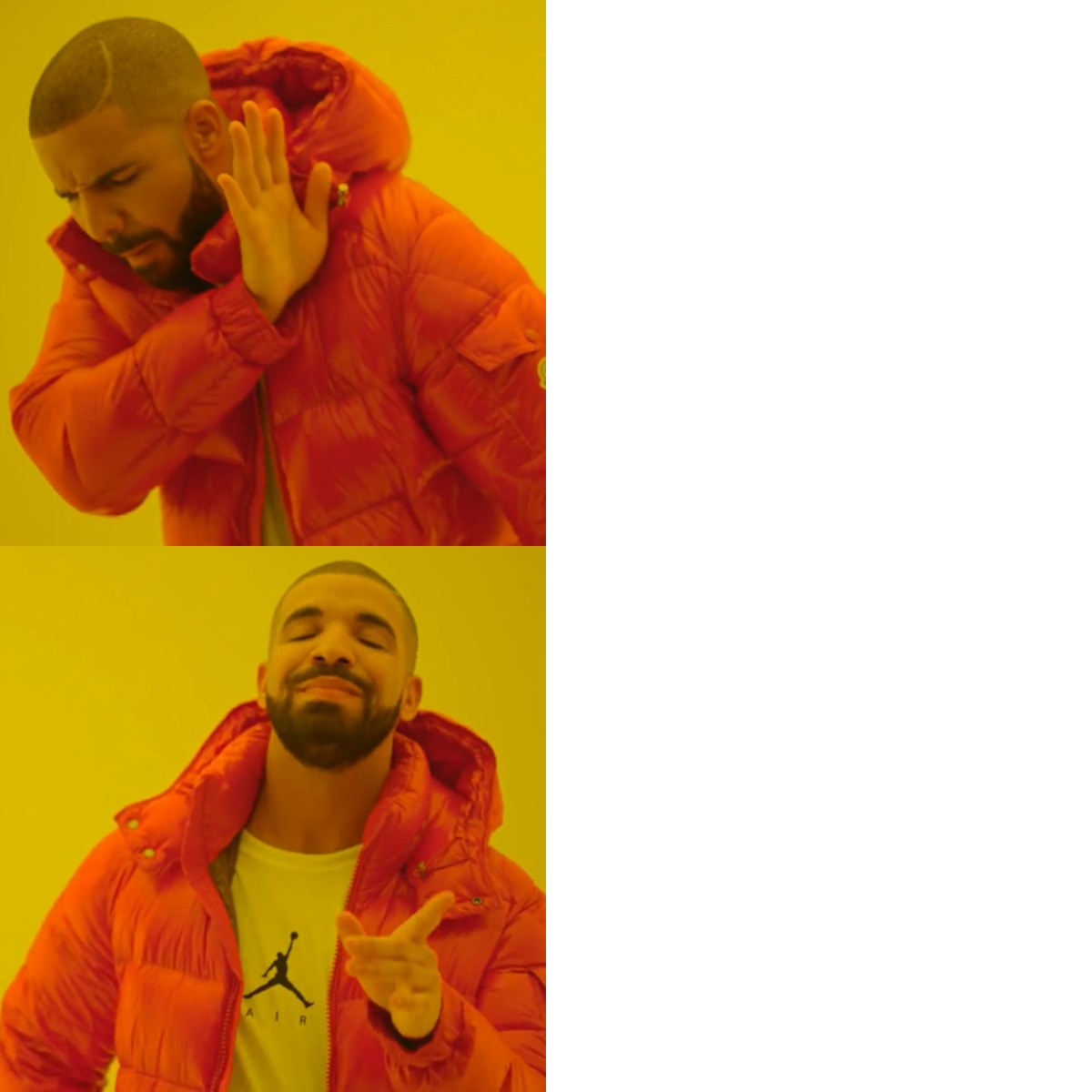 Drake Hotline Bling meme about Shrimp & Grits Kids
