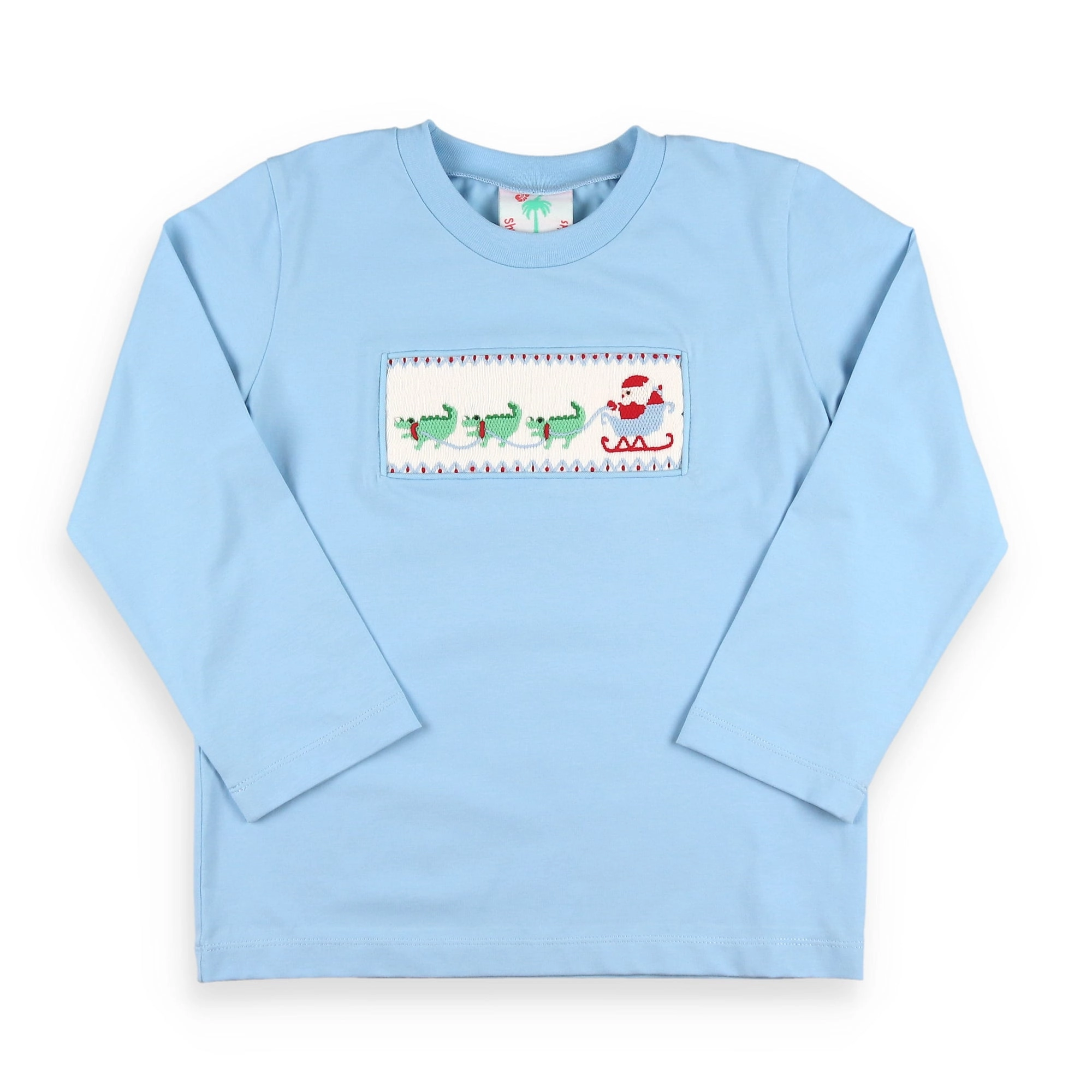 Santa Alligator Smocked Shirt
